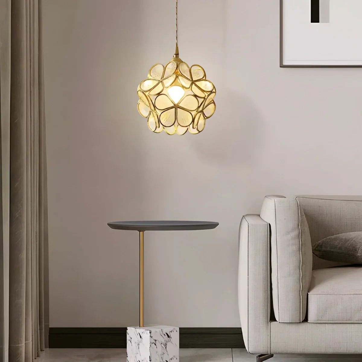 Cherry Blossom Stained Glass Pendant Light | Lersk