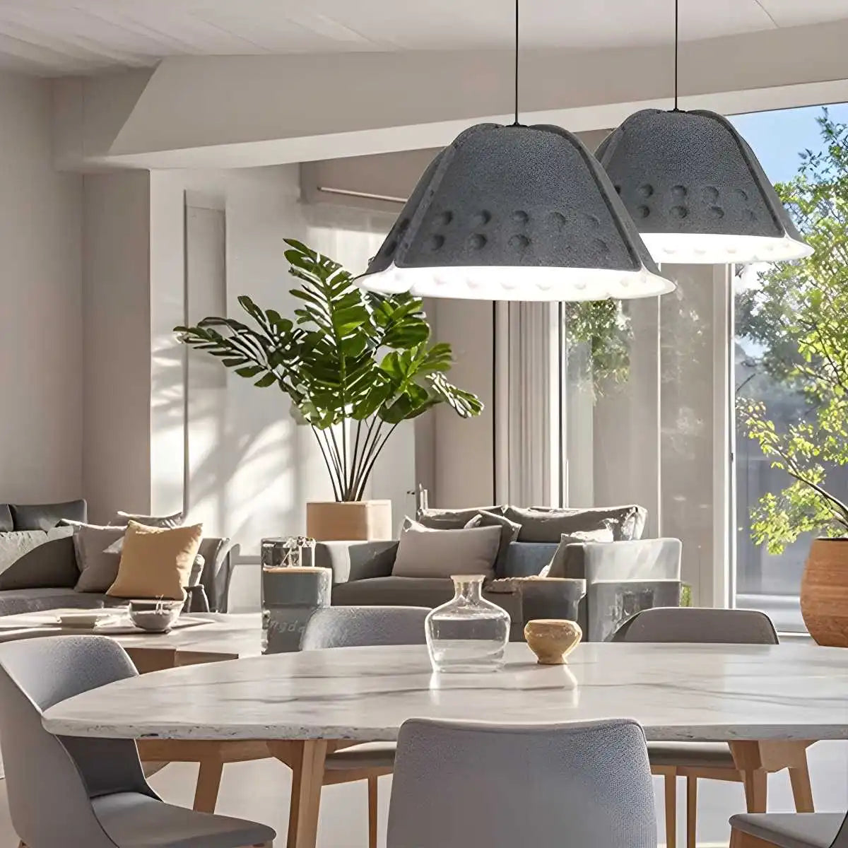 Clock Shaped Hot Pressed Acoustic Pendant Light | Lersk