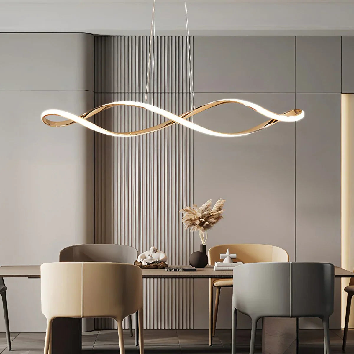 Lámpara colgante Linear Twist para comedor | Lersk