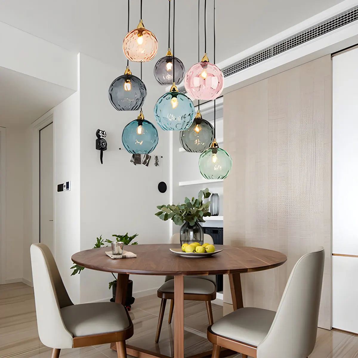 Colorful Glass Ball Pendant Light for Living Room | Lersk