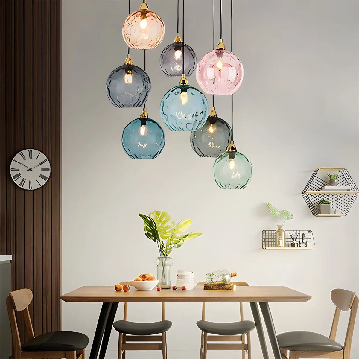 Colorful Glass Ball Pendant Light for Living Room | Lersk