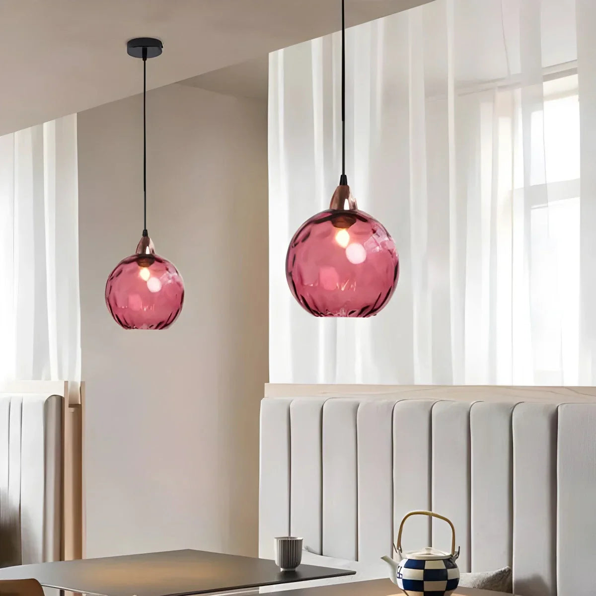Colorful Glass Ball Pendant Light for Living Room | Lersk