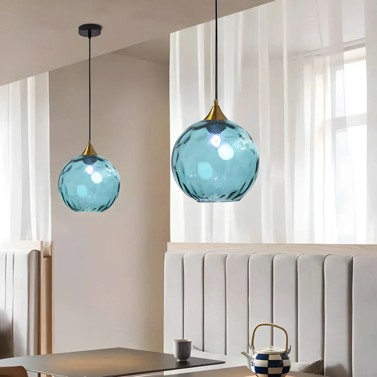 Colorful Glass Ball Pendant Light for Living Room | Lersk