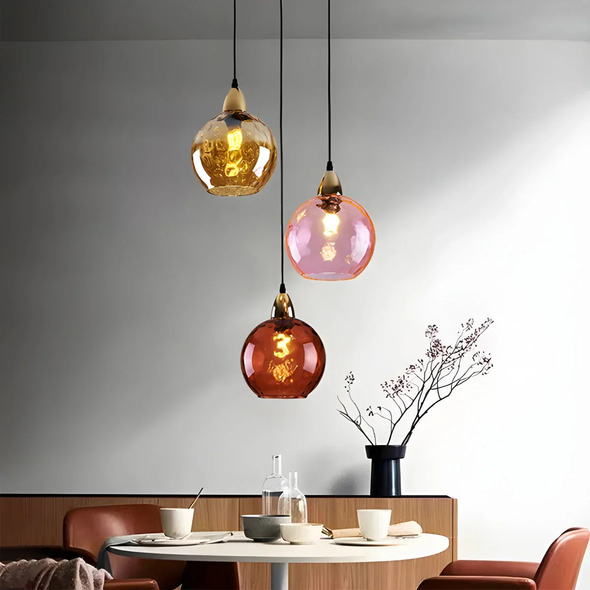 Colorful Glass Ball Pendant Light for Living Room | Lersk