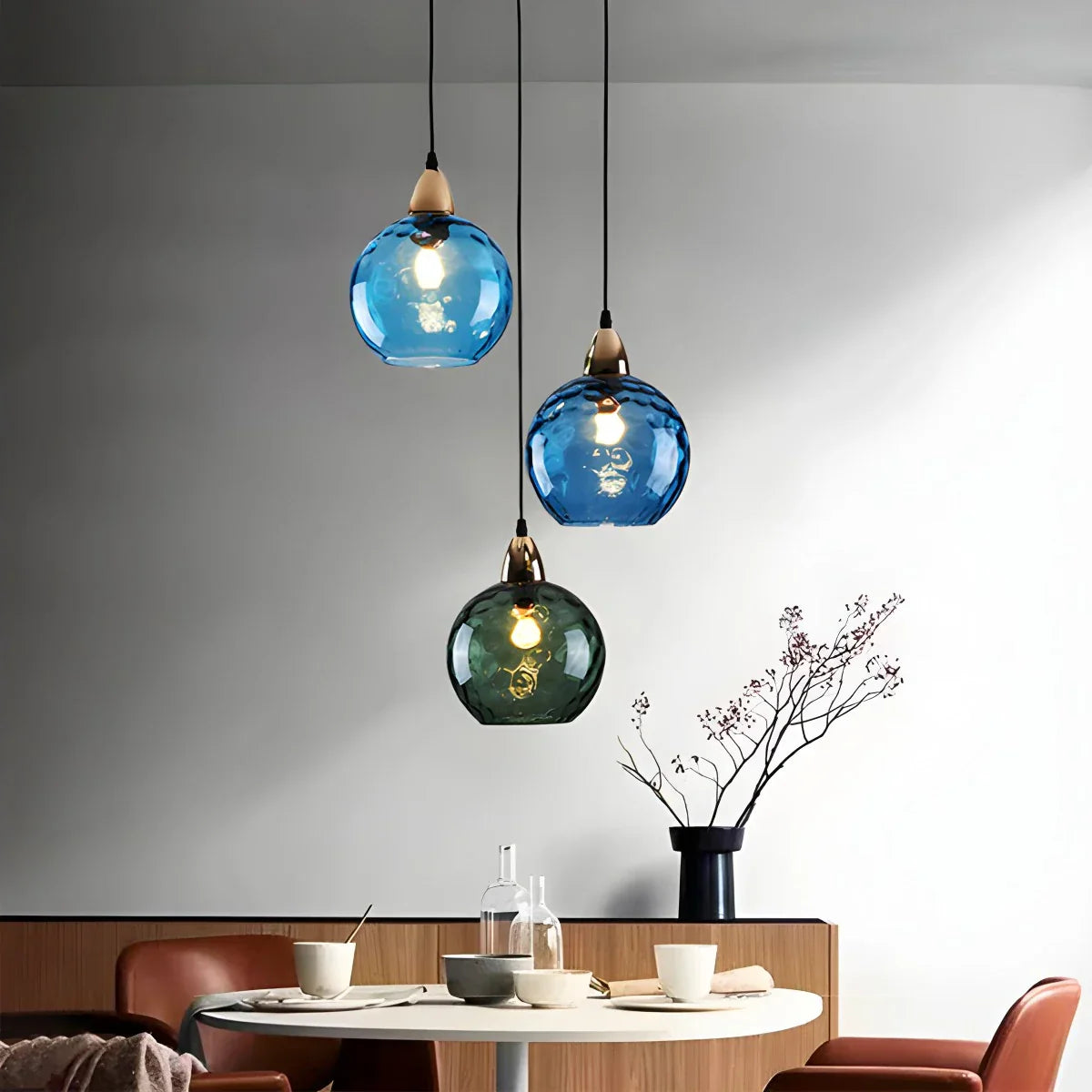 Colorful Glass Ball Pendant Light for Living Room | Lersk