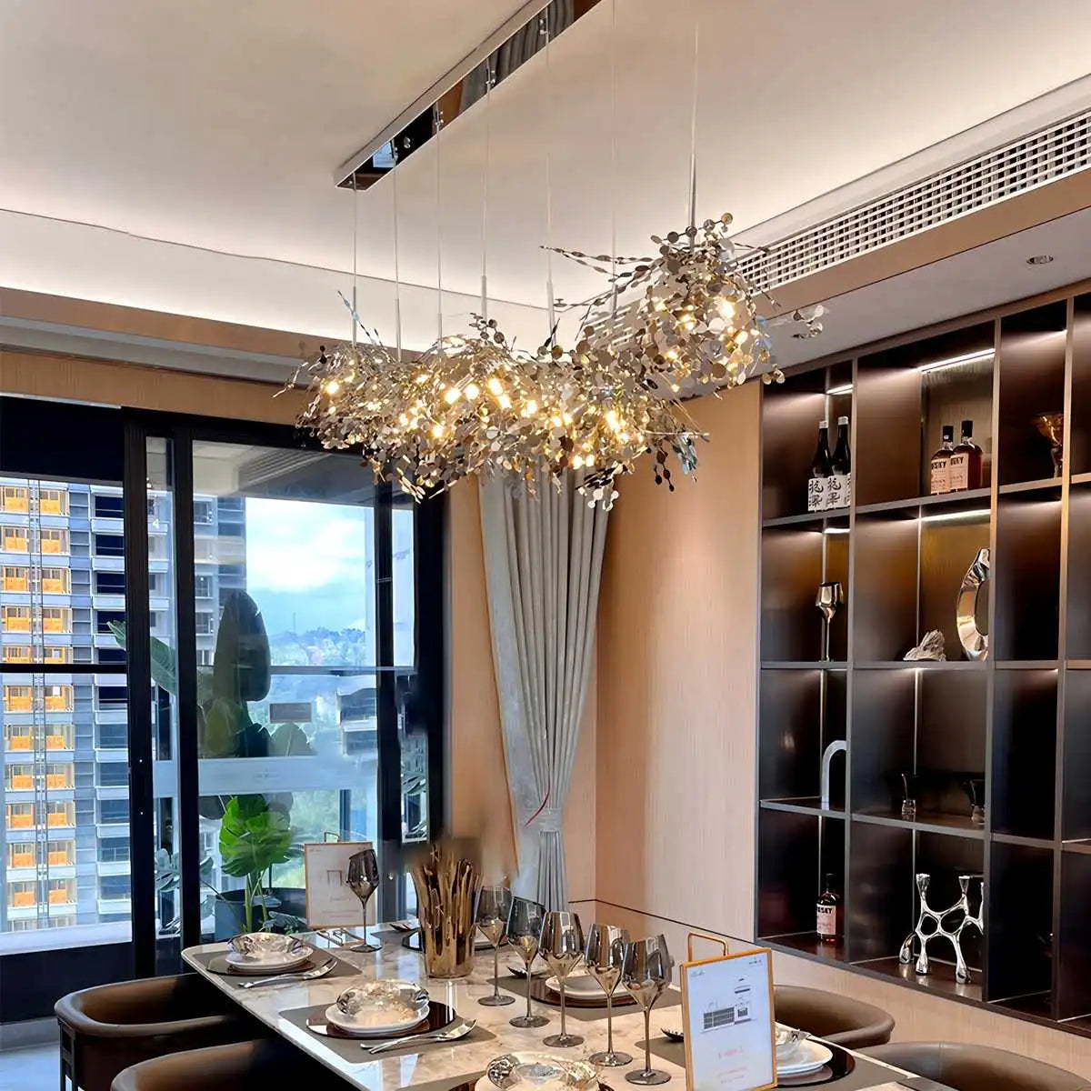 Argent/Gold Cloud Multi Pendant Chandelier | Lersk