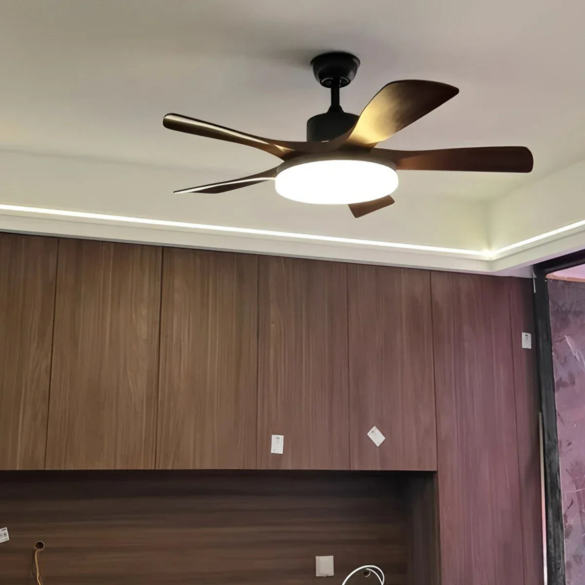 Ventilador de techo minimalista para sala de estar con luz | Lersk