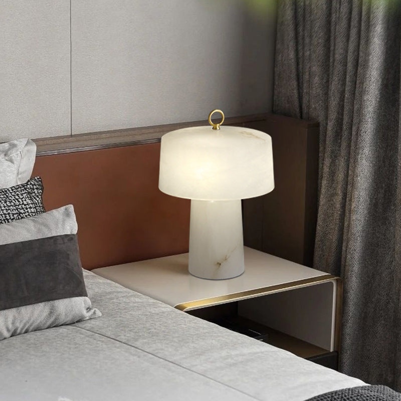 Alabaster Table Lamp For Modern Bedside Lighting In Elegant Interiors | Lersk