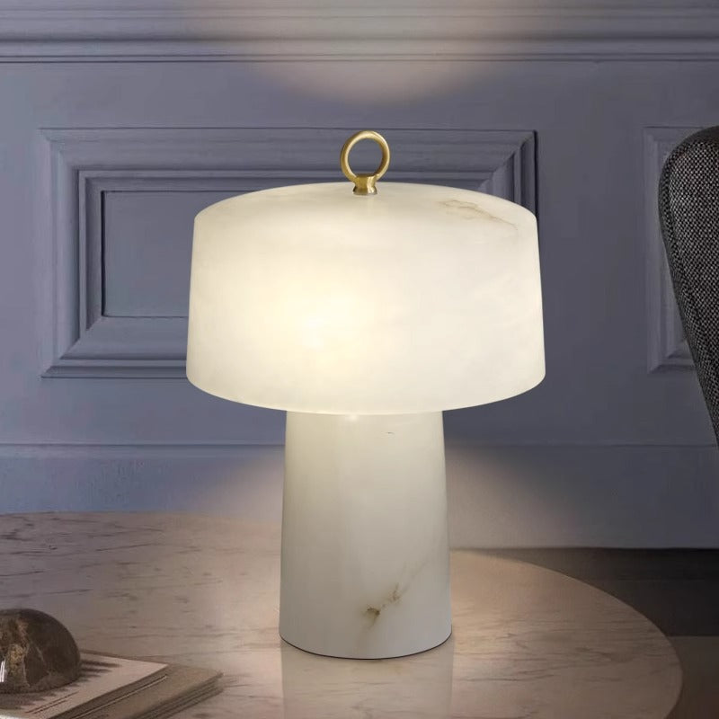 Alabaster Table Lamp For Modern Bedside Lighting In Elegant Interiors | Lersk