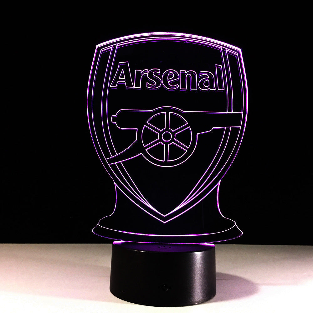 Fußball Arsenal 3D-Optische Täuschung Lampe für Wohnkultur und dezentes Nachtlicht | Lersk