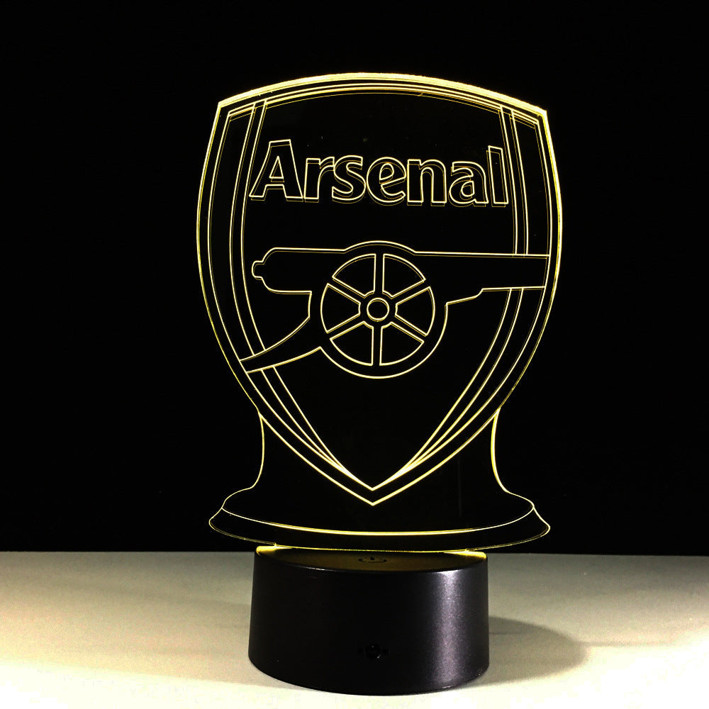Fußball Arsenal 3D-Optische Täuschung Lampe für Wohnkultur und dezentes Nachtlicht | Lersk