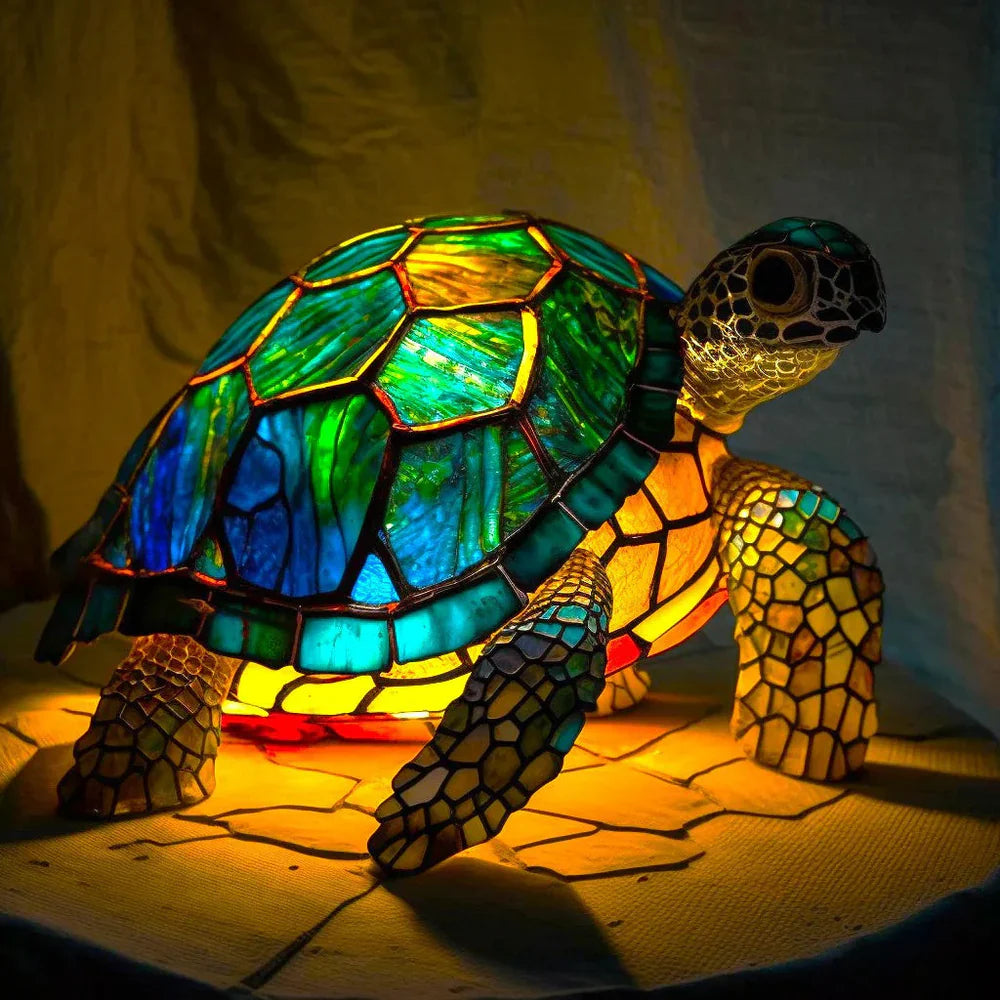 Lampa artystyczna Vitrafauna dla miłośników sztuki z kolorowymi szklanymi motywami | Lersk