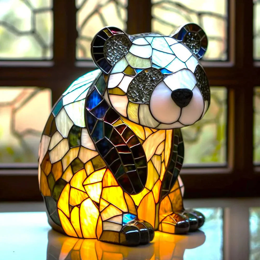 Lampa artystyczna Vitrafauna dla miłośników sztuki z kolorowymi szklanymi motywami | Lersk