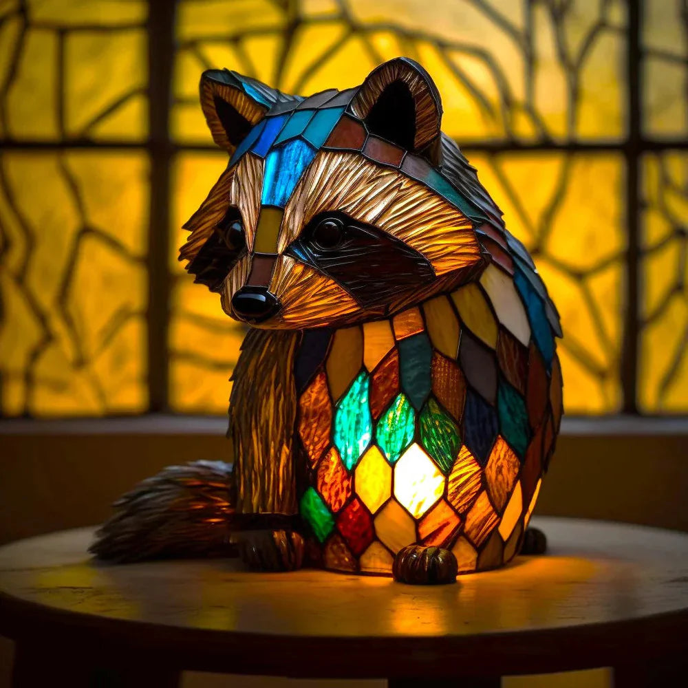 Lampa artystyczna Vitrafauna dla miłośników sztuki z kolorowymi szklanymi motywami | Lersk