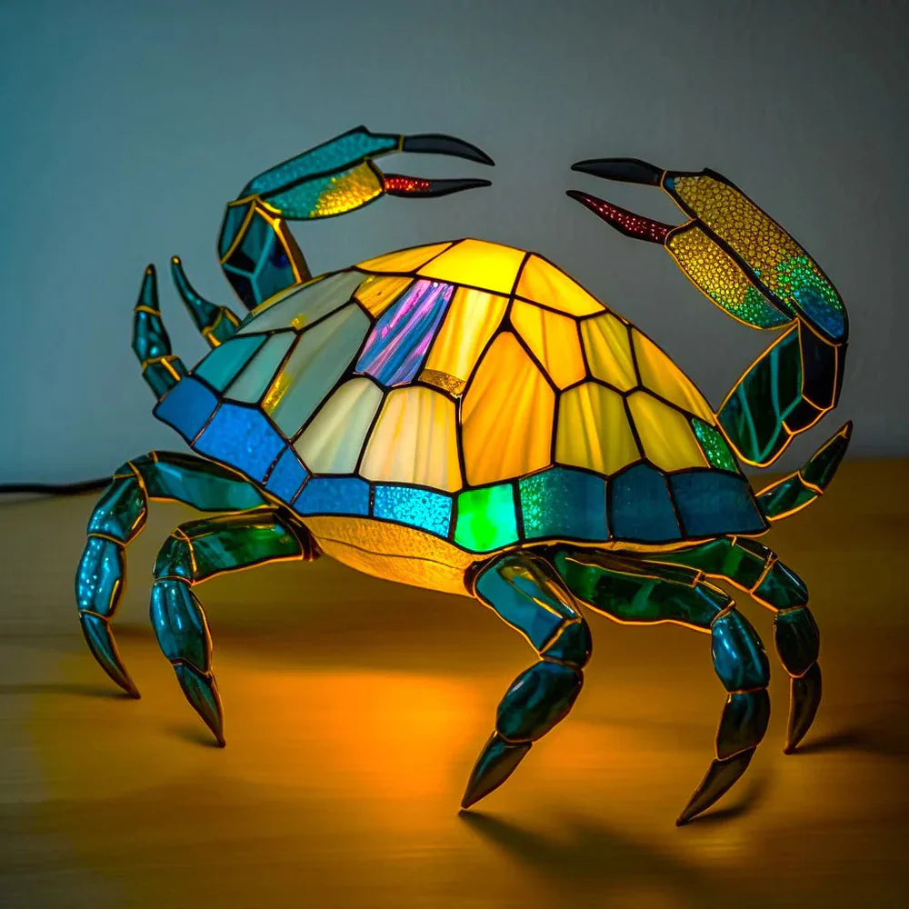 Lampa artystyczna Vitrafauna dla miłośników sztuki z kolorowymi szklanymi motywami | Lersk