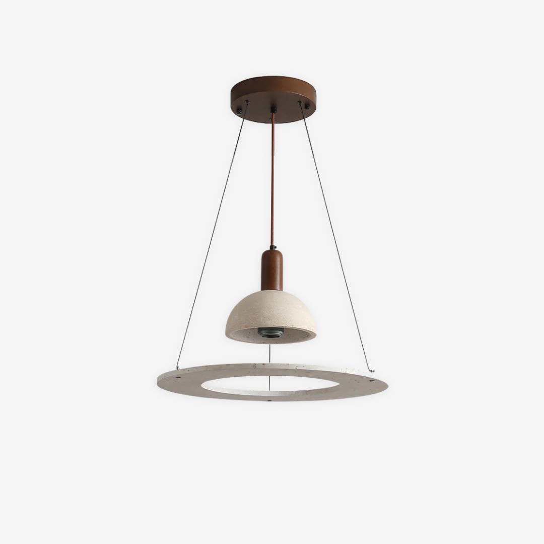 Travertine Modern Pendant Light With Designer Stone Chandelier For Dining And Living Rooms | Lersk