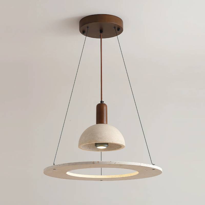 Travertine Modern Pendant Light With Designer Stone Chandelier For Dining And Living Rooms | Lersk