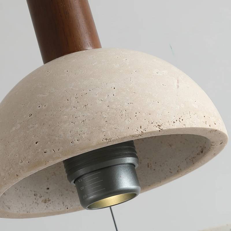 Travertine Modern Pendant Light With Designer Stone Chandelier For Dining And Living Rooms | Lersk
