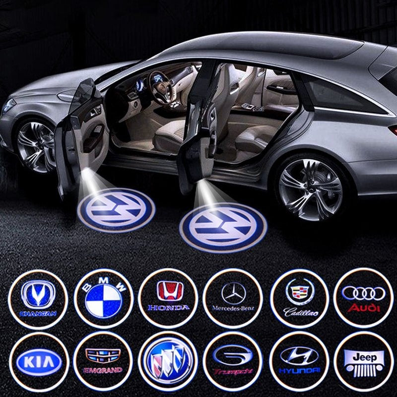 Car LED Door Lighting With 3D Light Projection, Magnetic Sensor, Easy Installation | Lersk