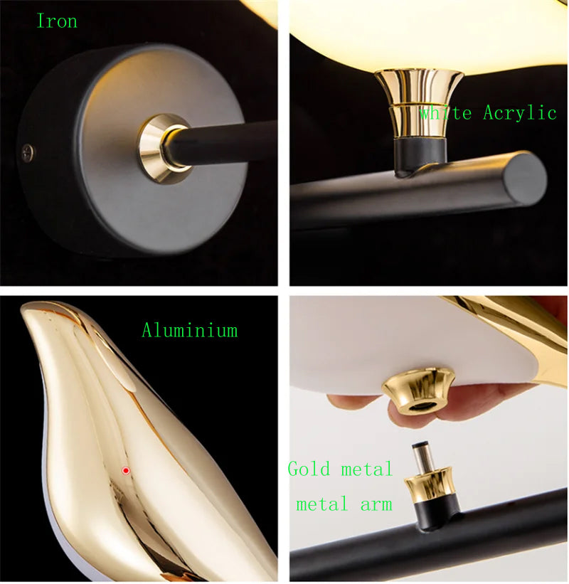 LED Bird Wall Lamp Cozy Nordic Night Light For Home Decor | Lersk