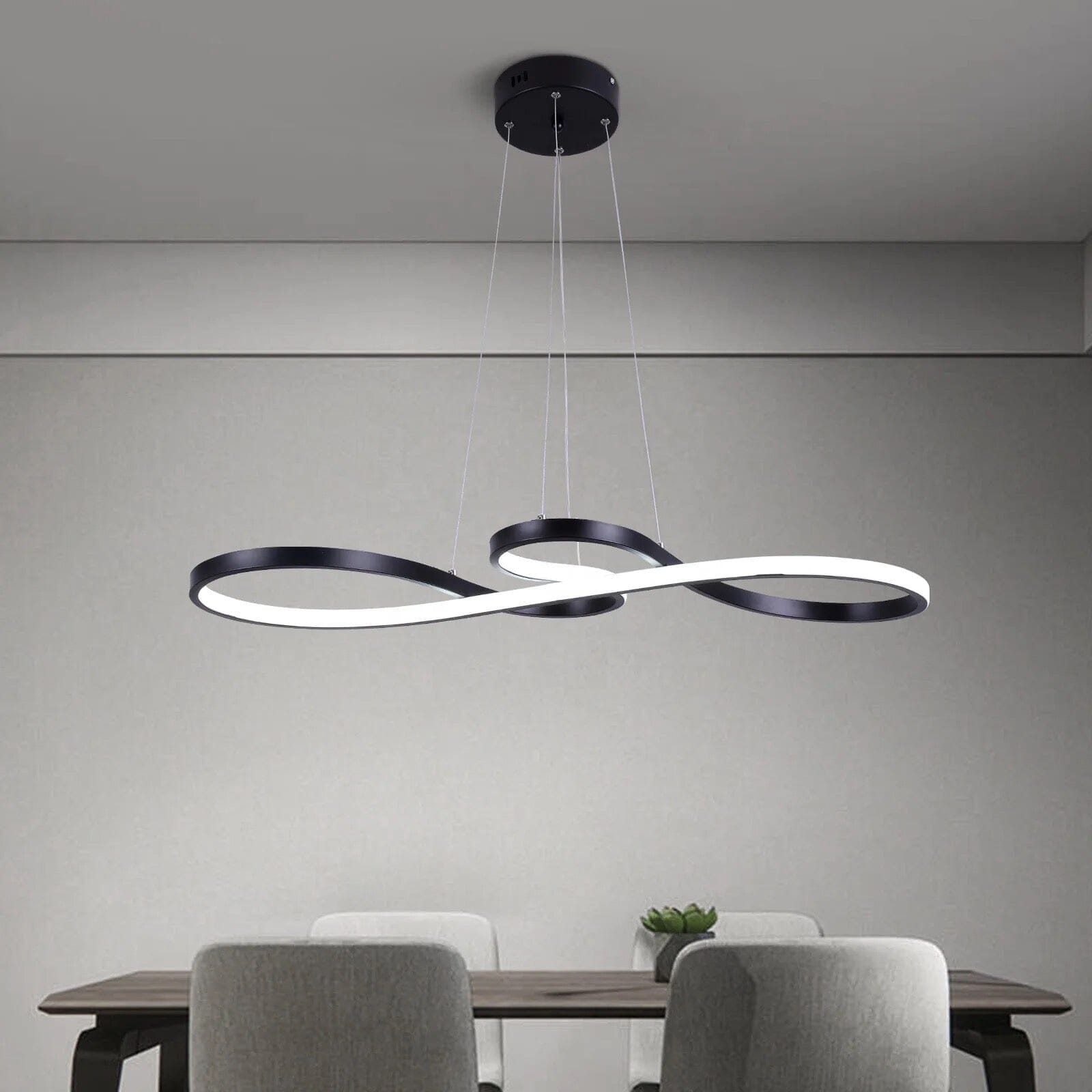 Liora | Candeeiro de Teto LED com Laço Preto | Lersk