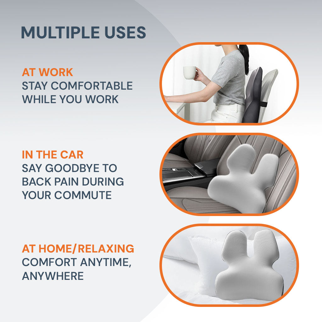 Adjustable Memory Foam Lumbar Cushion For Home & Office | Lersk