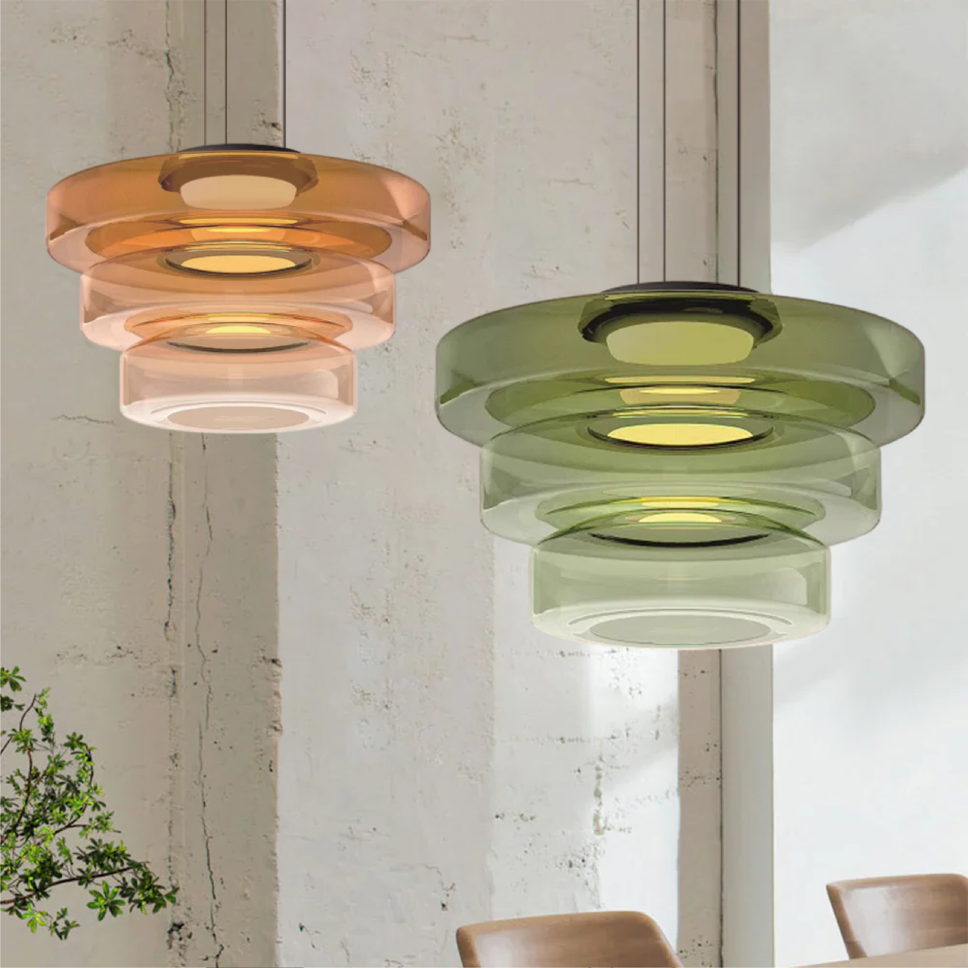 LumenCrest Bauhaus Glas-Pendelleuchte für Kücheninsel | Lersk