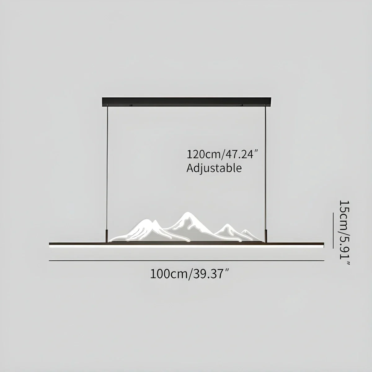 Lámpara colgante LED con diseño de montaña | Lersk