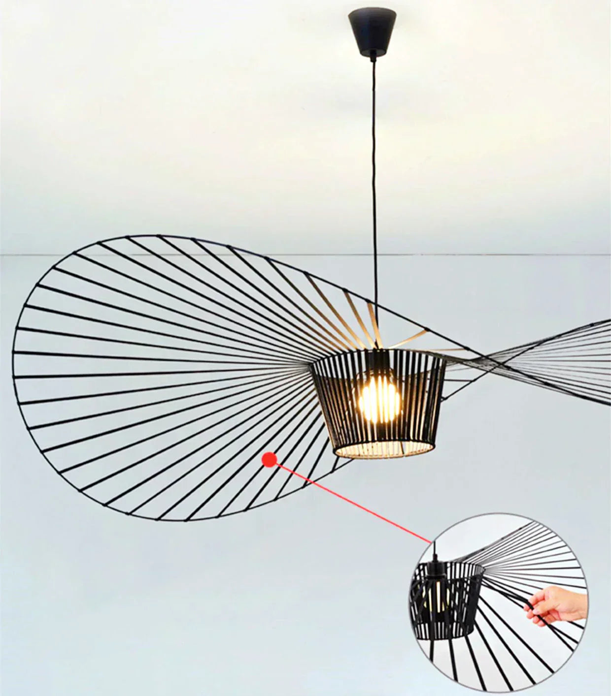 AureaShade Black Hat Pendant Light for Modern Interiors | Lersk