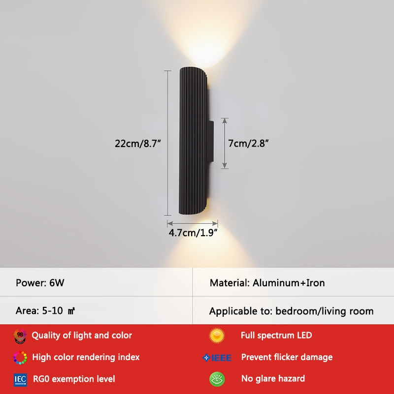 Lámpara de pared con columna romana para sala de estar | Lersk