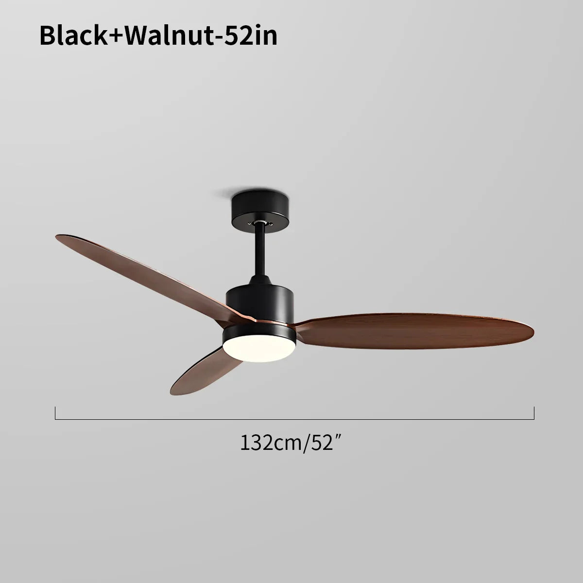 Ventilador de techo de 3 aspas con luz para dormitorio | Lersk