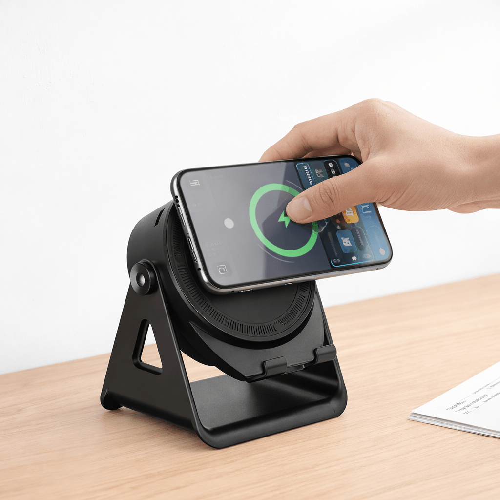 Telefonholder med Bluetooth-højttaler og induktionsopladning powerbank | Lersk
