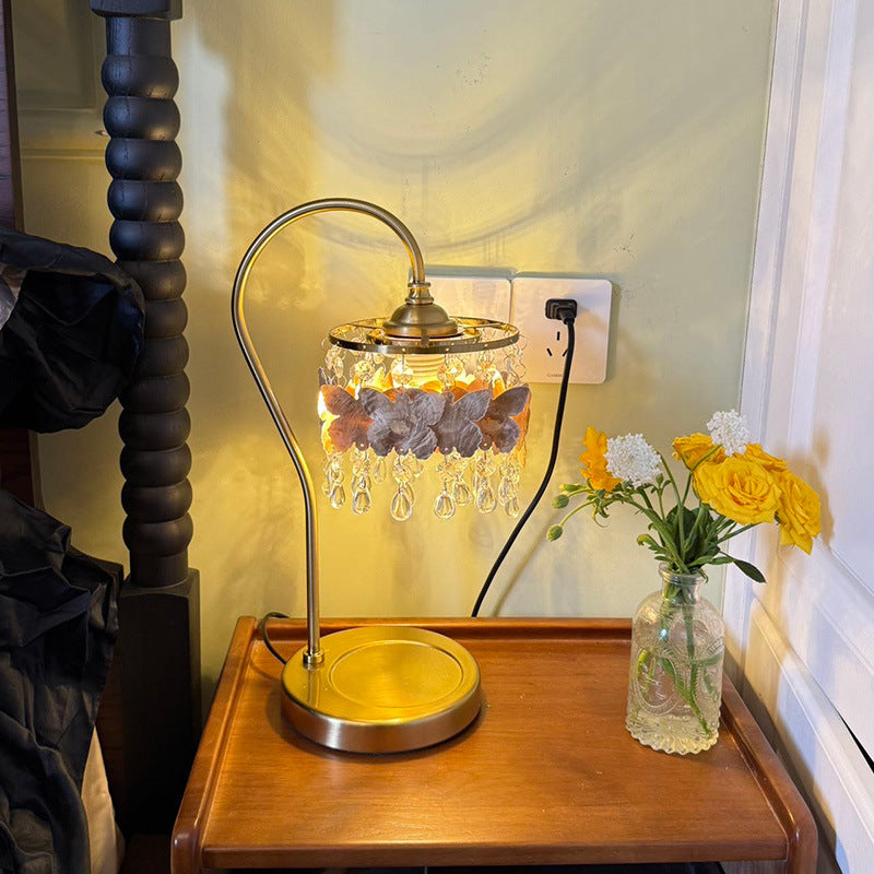Crystal Table Lamp With Butterfly Detail - Decorative Statement Lighting | Lersk
