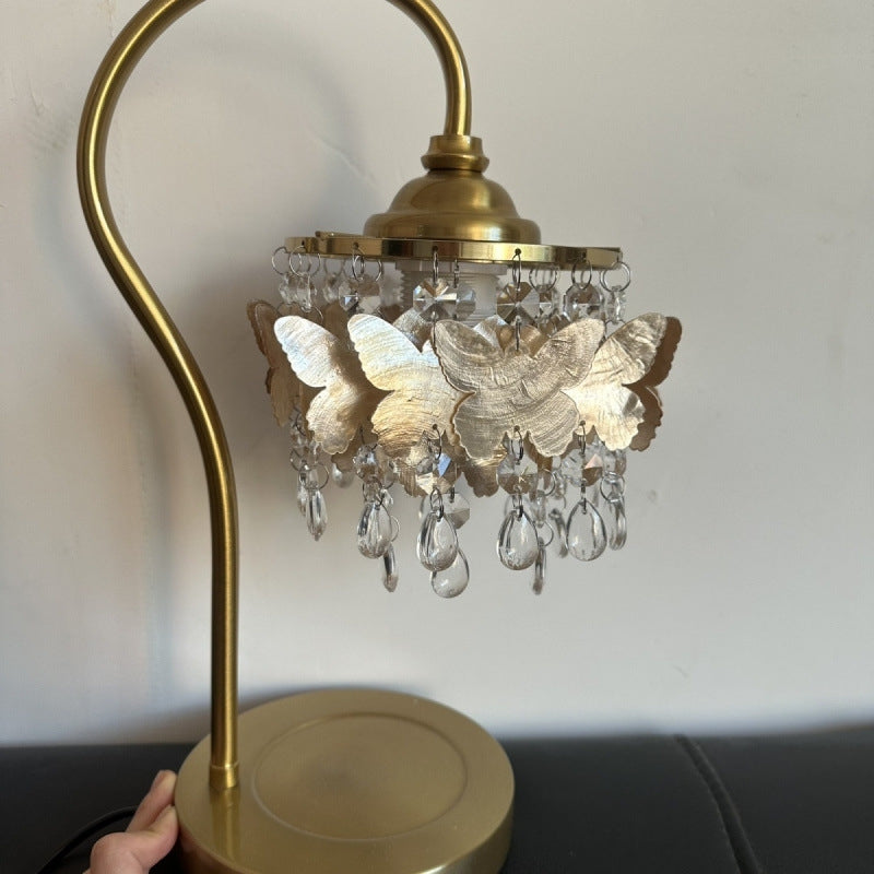 Crystal Table Lamp With Butterfly Detail - Decorative Statement Lighting | Lersk