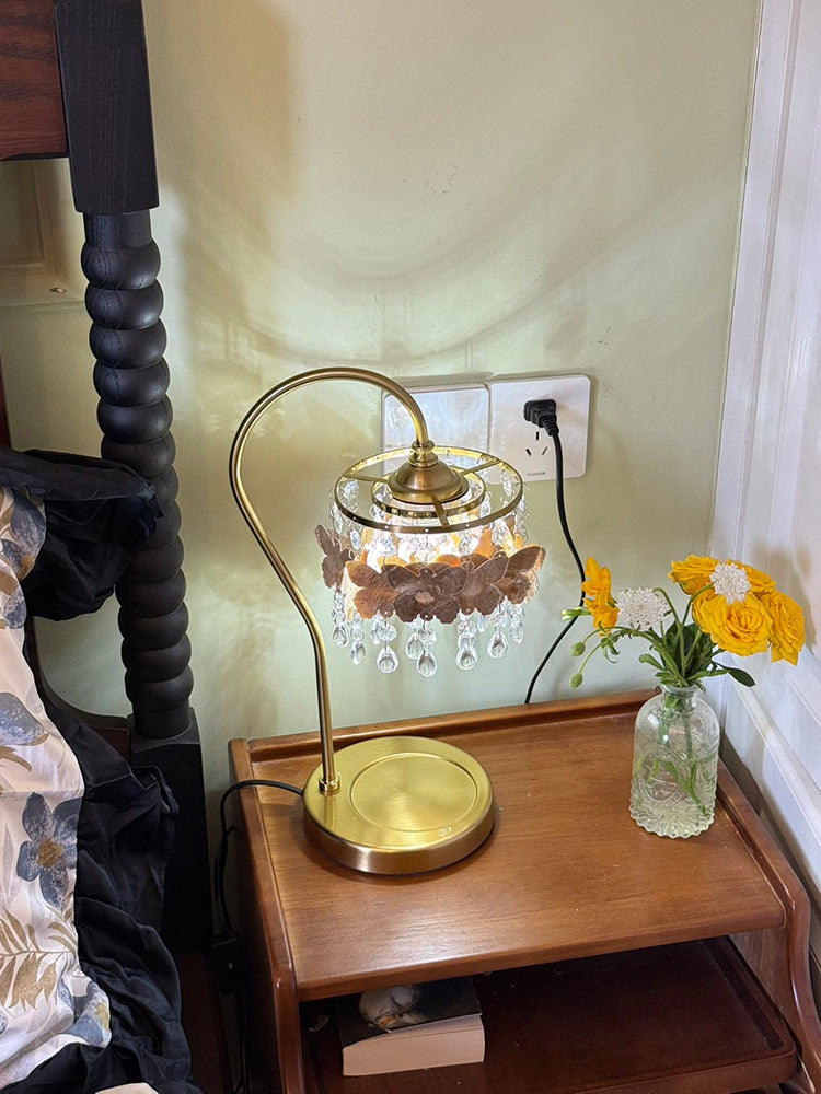 Crystal Table Lamp With Butterfly Detail - Decorative Statement Lighting | Lersk