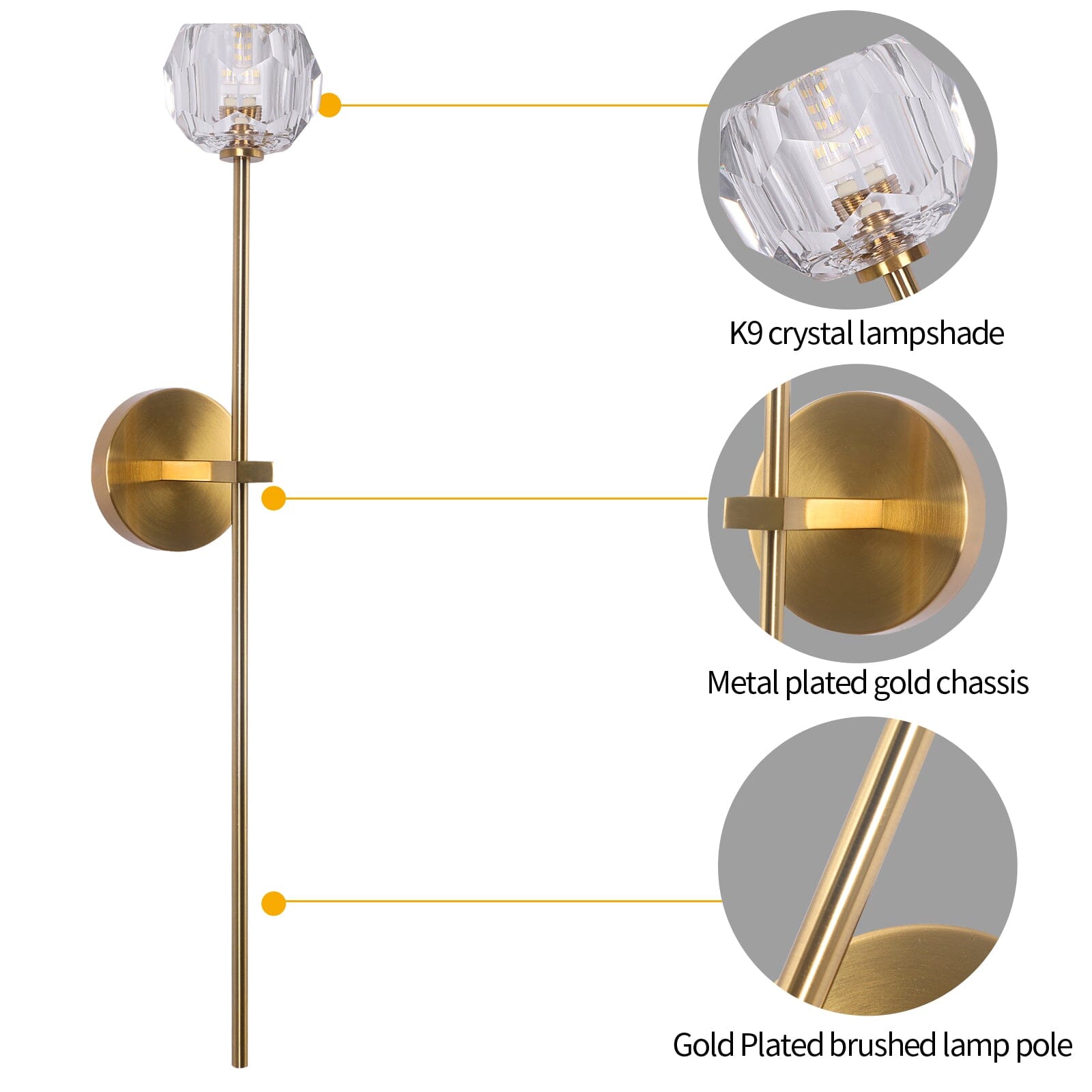 Lareine Crystal Wall Sconces | Lersk