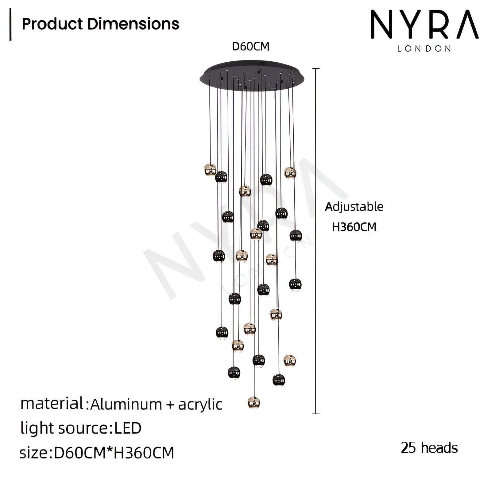 Avella Raindrop Glass Chandelier | Lersk
