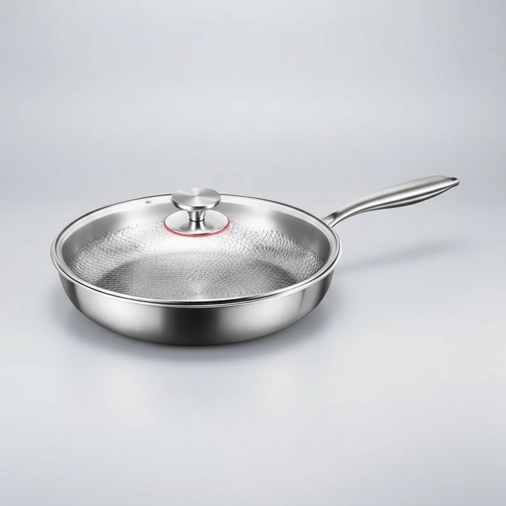 Titanium hamret non-stick stekepanne for induksjonstopp og hverdagsmatlaging | Lersk
