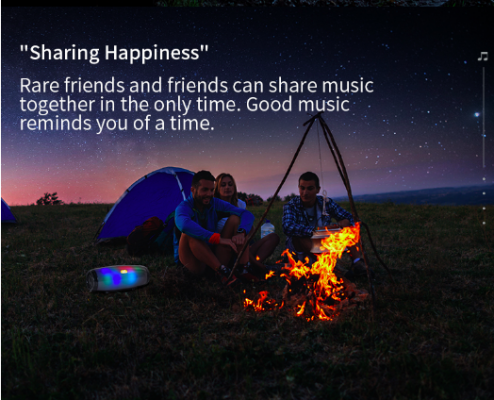 EchoWave Portable Bluetooth LED Speaker with Vibrant Lights | Lersk