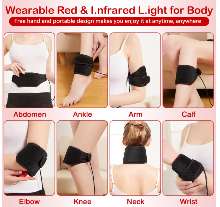 Dual-Wavelength Red Light Therapy Belt – 630nm & 850nm LED for Muscle & Neck Relief | Lersk