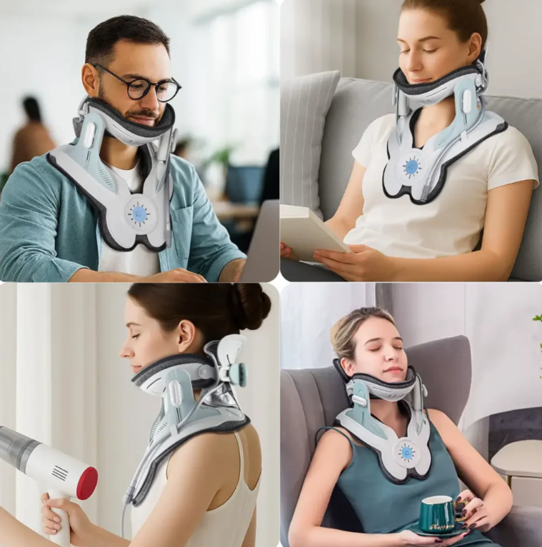 8 Havalı Odacıklı Şişirilebilir Boyun Çekme Yaka, Günlük Konfor için 26° Ergonomik Esneme | Lersk