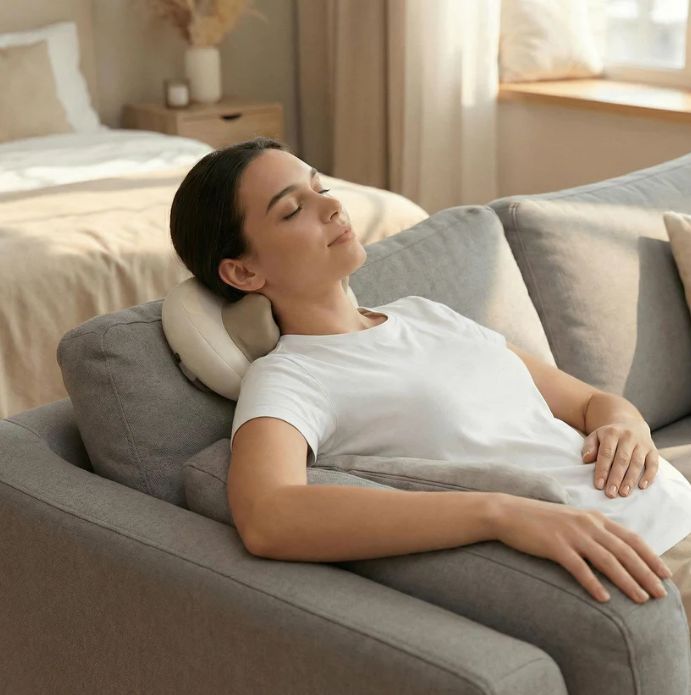 Neck & Shoulder Kneading Massager Pillow with Heat for Deep Muscle Relaxation | Lersk
