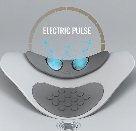 Smart Cervical Traction Device with Heat, EMS, Red Light & Magnetic Comfort for Daily Neck Relief | Lersk
