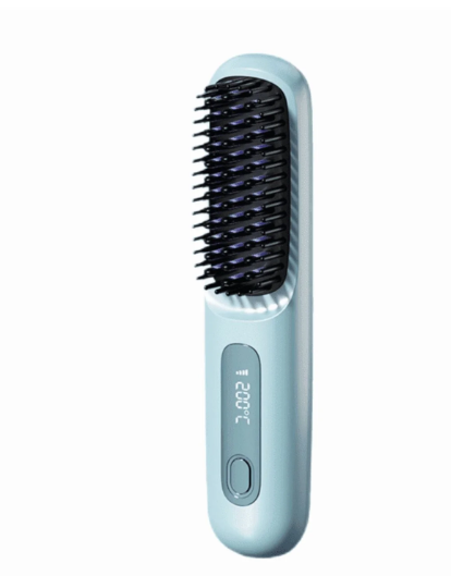 Cordless Portable Hair Straightener Brush with Ionic Technology & 3 Heat Settings | Lersk