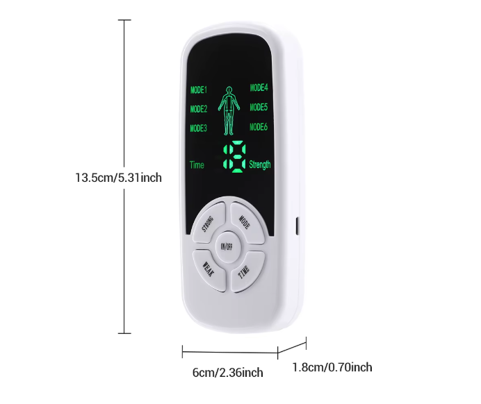 Estimulador Muscular TENS com 6 Modos e 10 Níveis de Intensidade para Massagem Corporal e Relaxamento Muscular | Lersk