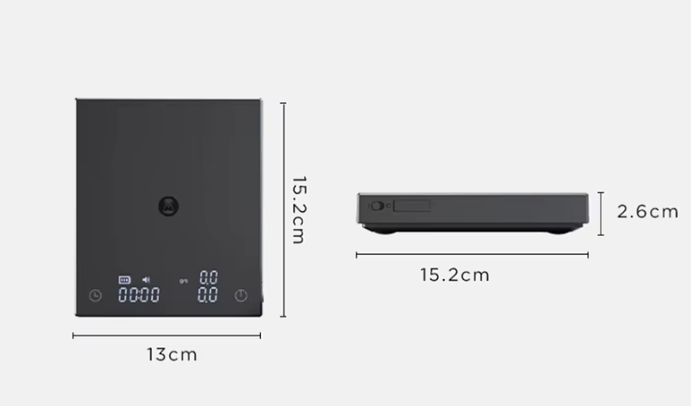 Digital Coffee Scale with Auto Timer Flow Rate Display and Tare Function 0.1g Precision | Lersk