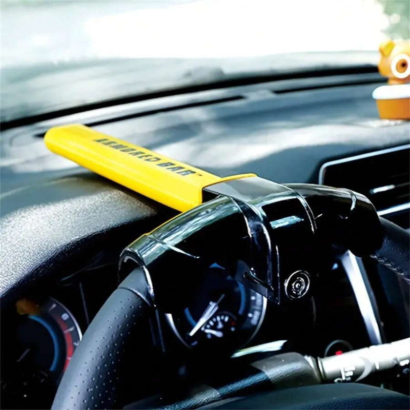 Bright Yellow Universal Steering Wheel Lock - Heavy-Duty | Lersk