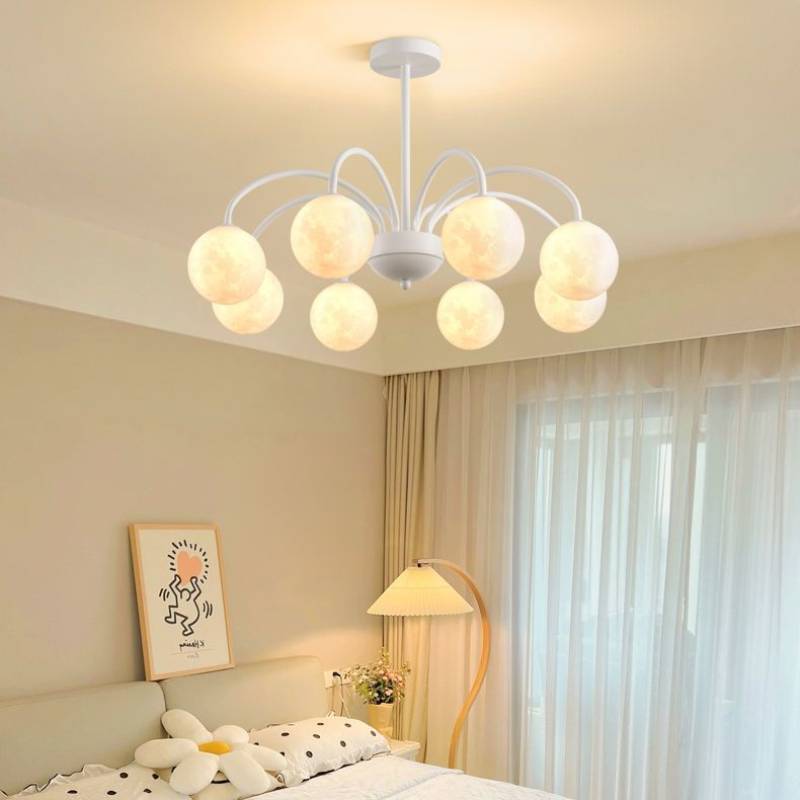 Celestial Moon Globe Chandelier For Kids Room Ceiling Light 6 Or 8 Heads | Lersk
