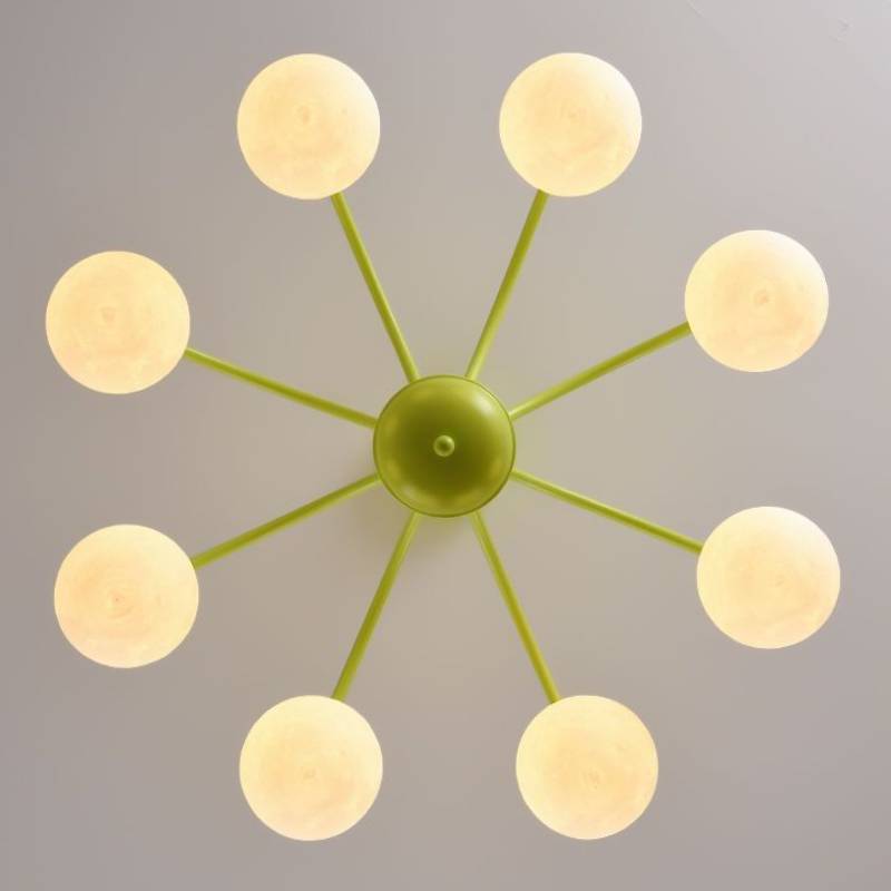 Celestial Moon Globe Chandelier For Kids Room Ceiling Light 6 Or 8 Heads | Lersk