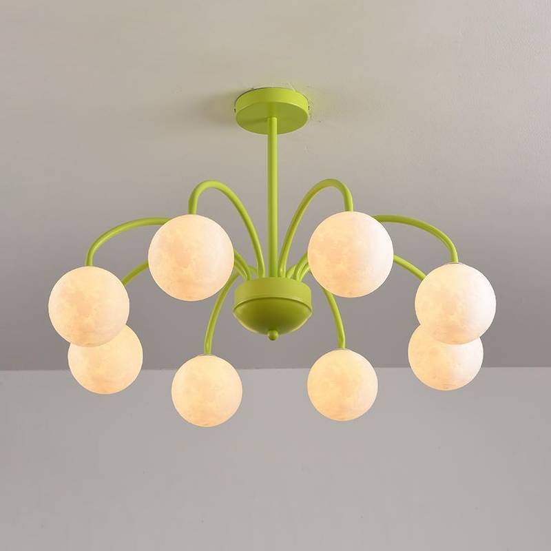 Celestial Moon Globe Chandelier For Kids Room Ceiling Light 6 Or 8 Heads | Lersk